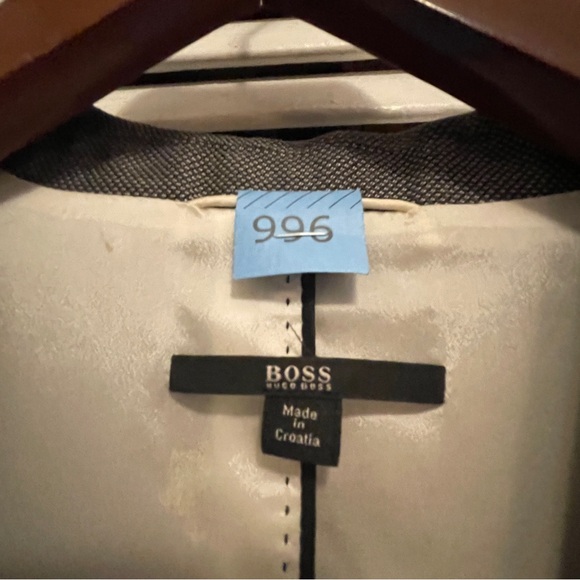 Hugo Boss Silver Checkered Pant Suit - Picture 2 of 7